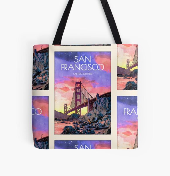 SAN FRANCISCO NEIGHBORHOODS - Large Word Art Tote Bag – LA Pop Art