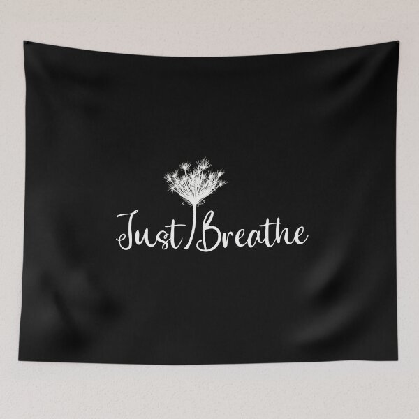 Item preview, Silueta de flor Just Breathe - blanco designed and sold by Krista Robertson.