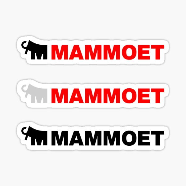 "Mammoet Set Sticker" Sticker for Sale by Handlettering69 Redbubble