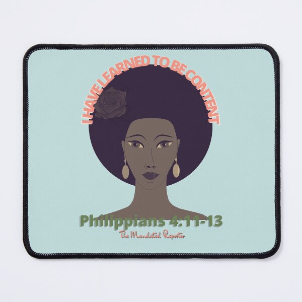 Item preview, I Have Learned to be Content KJV - Light Blue designed and sold by TheReporter1.