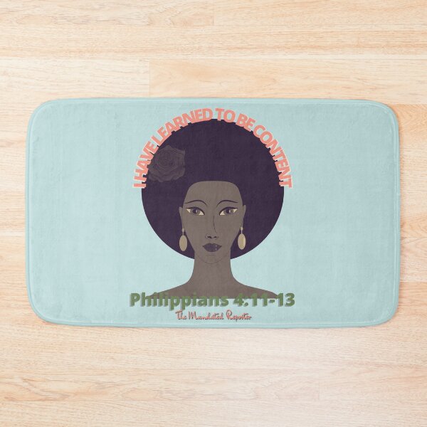 Item preview, I Have Learned to be Content KJV - Light Blue designed and sold by TheReporter1.