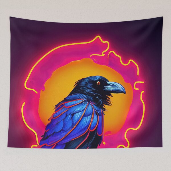 Item preview, Raven Halloween Neon designed and sold by ComicsFactory.