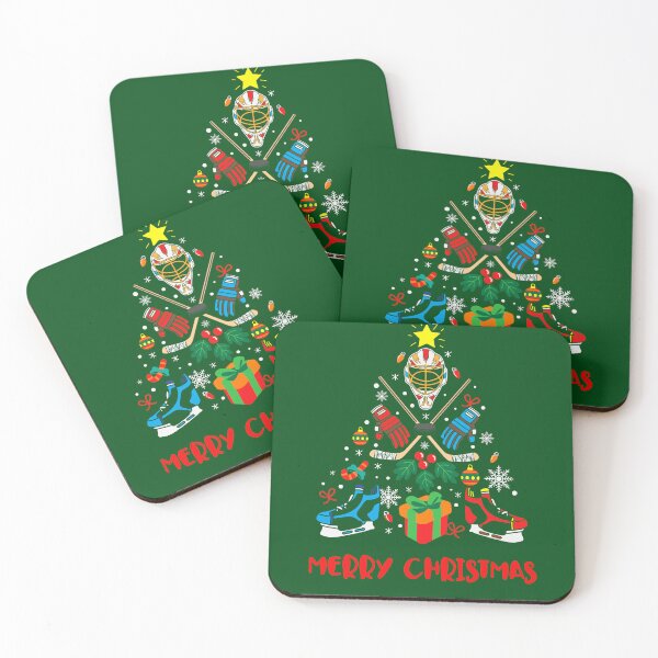 Item preview,  merry Christmas Christmas tree hockey   designed and sold by DesignsbyMona.