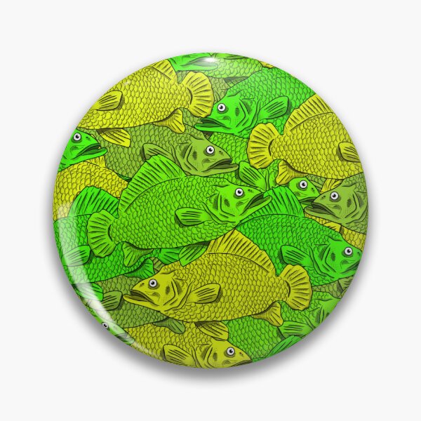 Item preview, Green and yellow fish pattern designed and sold by Pahlaz.