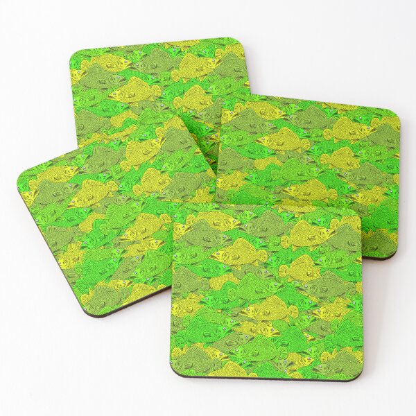 Item preview, Green and yellow fish pattern designed and sold by Pahlaz.
