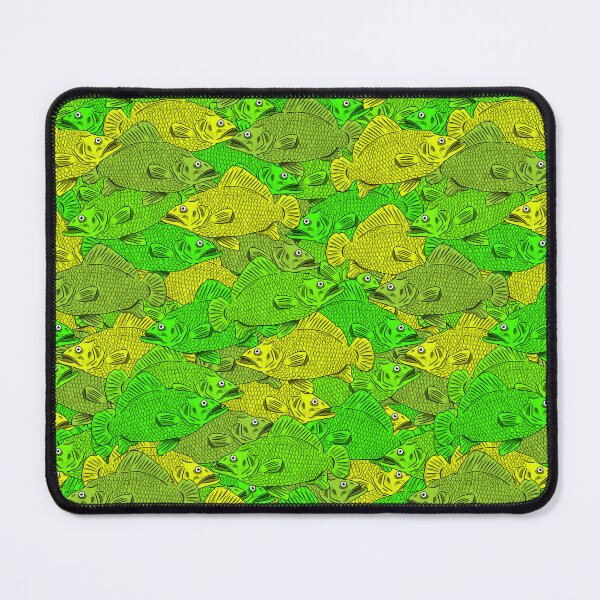 Item preview, Green and yellow fish pattern designed and sold by Pahlaz.