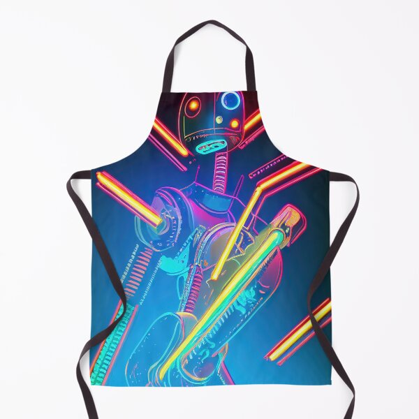 Item preview, Robot Halloween Neon designed and sold by ComicsFactory.