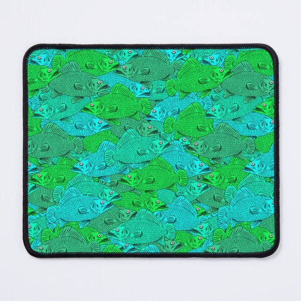 Item preview, Green and blue fish pattern designed and sold by Pahlaz.