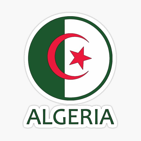 Drapeau Algérie Cadeau Supporter Algérien Équipe' Autocollant