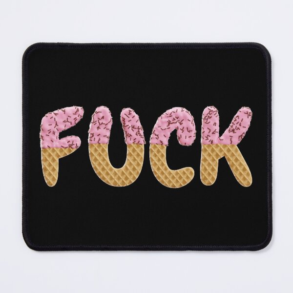 Item preview, Fuck | Ice Cream Waffle Cone Letters Black designed and sold by KinkShoppe.