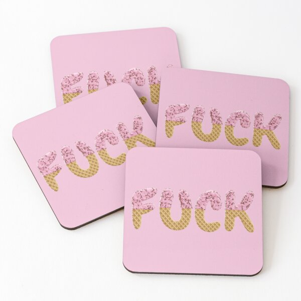 Item preview, Fuck | Ice Cream Waffle Cone Letters Pink designed and sold by KinkShoppe.