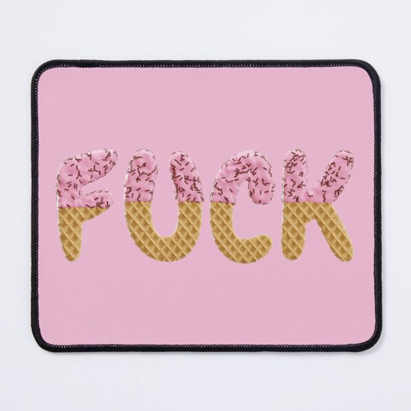 Item preview, Fuck | Ice Cream Waffle Cone Letters Pink designed and sold by KinkShoppe.