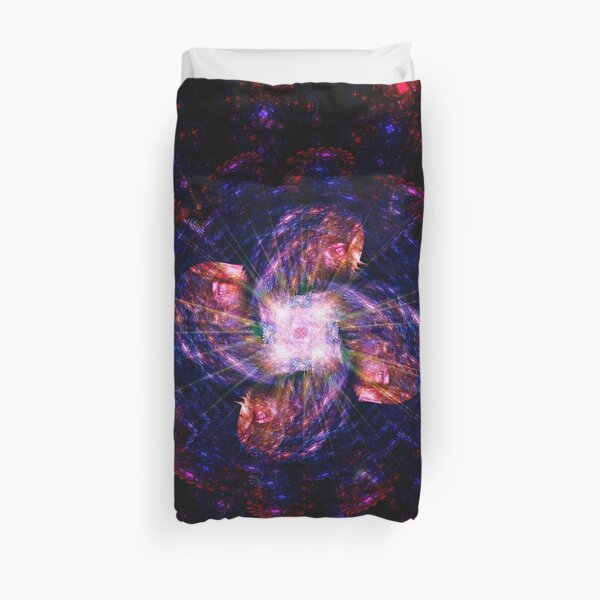 Atomic Headdress of The Sun ~ Fractal Art Duvet Cover