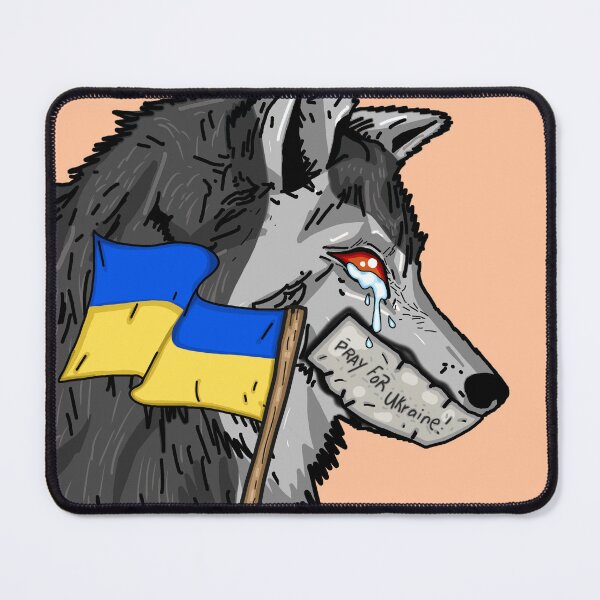 Item preview, Black & Grey Pray for Ukraine RareWolf - Tears designed and sold by Twaingrant.