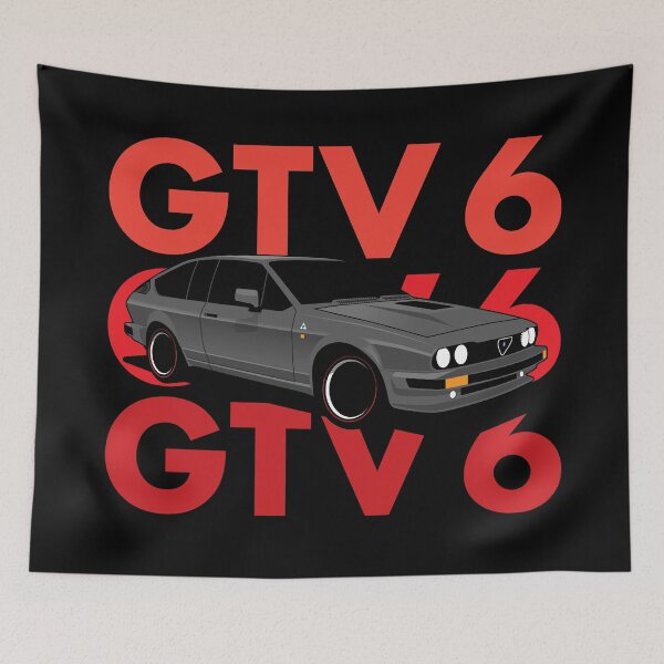 Item preview, Alfa Red Gray GTV6 Illustration designed and sold by blackdogshop.