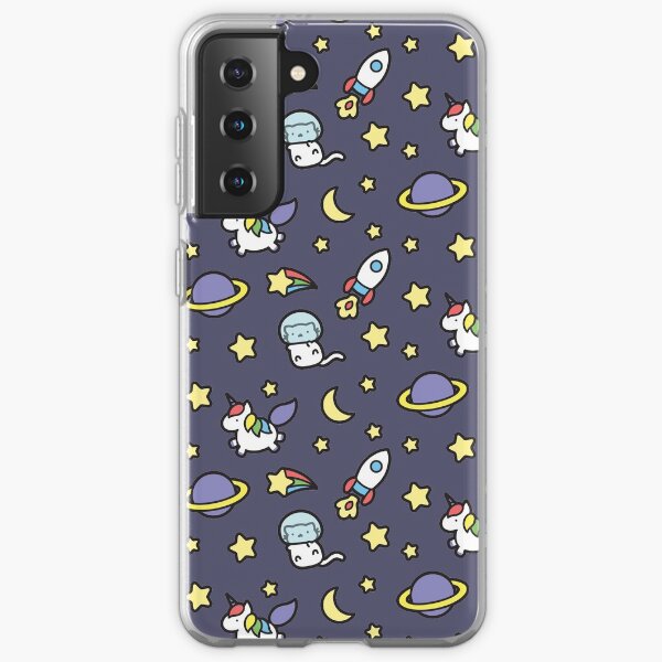 Marshmallow Bean goes on an adventure in space! Samsung Galaxy Soft Case