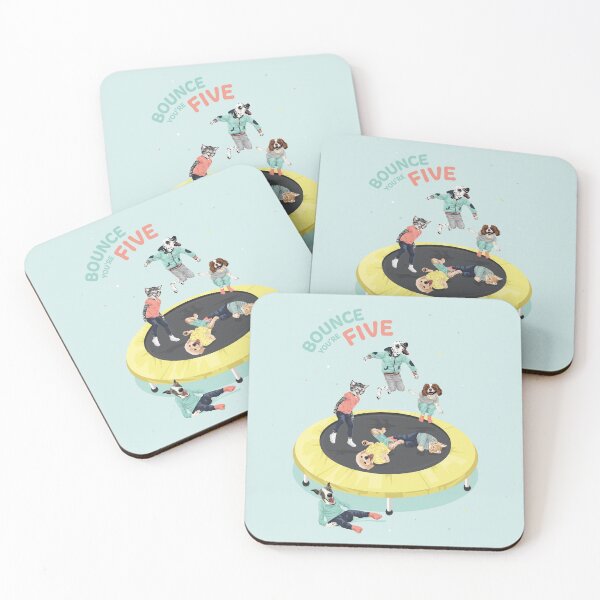 Item preview, Dotty Dog Trampoline Party Age Five Birthday designed and sold by Annalisa-Jones.