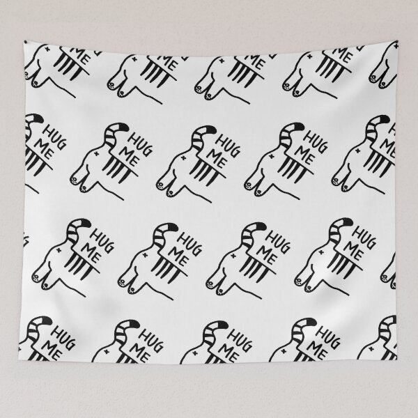 Item preview, Hug A Cat Butt Day Pattern (Black) designed and sold by NovemberDekkers.