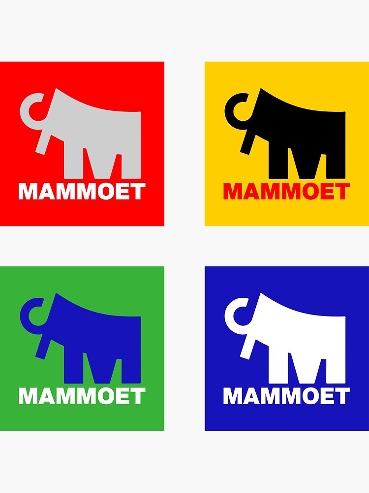 "Mammoet Set Color Sticker" Sticker for Sale by Handlettering69 Redbubble