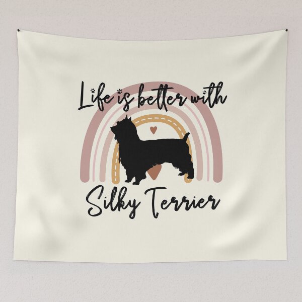 Item preview, Silky Terrier Dog Rainbow Aesthetic Boho designed and sold by rafaeltto.