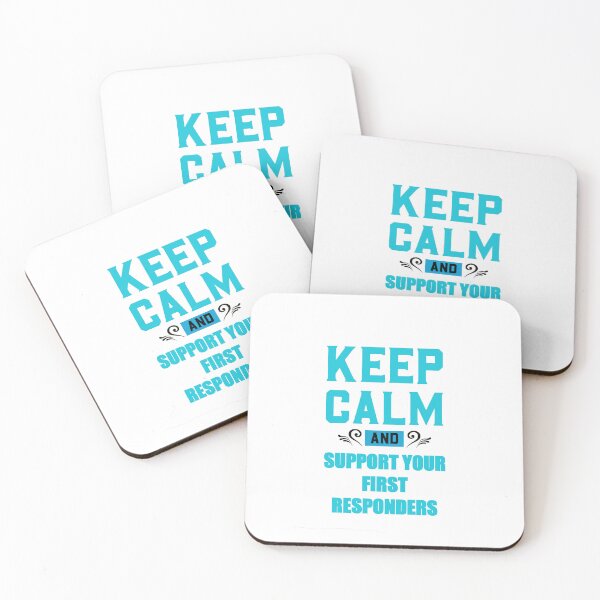 Item preview, Copy of KEEP CALM AND SUPPORT YOUR FIRST RESPONDERS BLUE AND RED designed and sold by sailorsam1805.