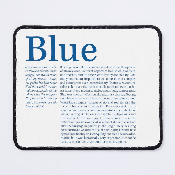Item preview, Blue — The color blue poster designed and sold by Xira-X.