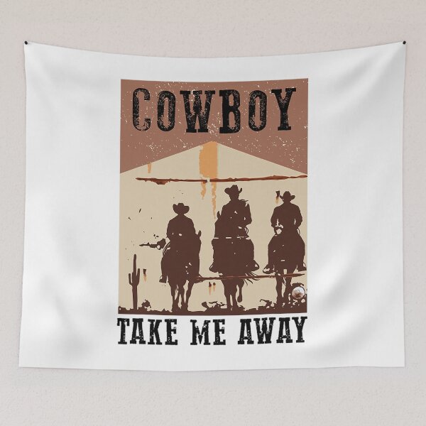 Item preview, Retro vaquero montando a caballo Take Me Away Western Country Girls designed and sold by shockedsupply44.
