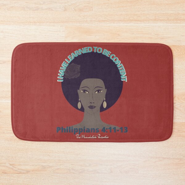 Item preview, I Have Learned to be Content KJV - Dark Red designed and sold by TheReporter1.