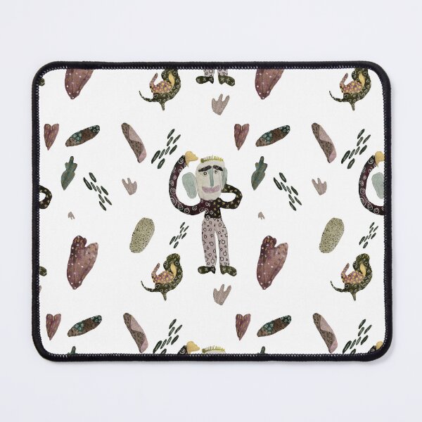 Item preview, Cartoon Man heart abstract seamless pattern designed and sold by Yana Mustafina | Boho Soulful Designs.