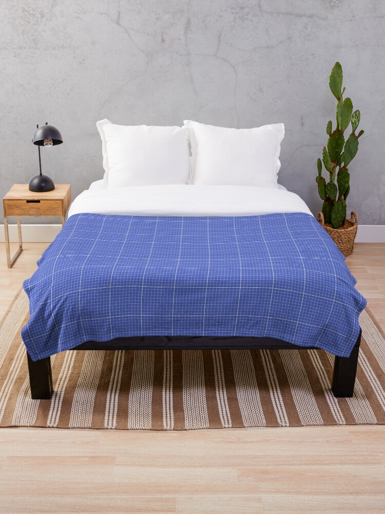 White discount grid blanket