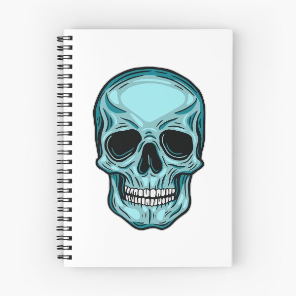Artikelvorschau, Blaue Schädelillustration, Schädeldesign, Schmutz, Goth, Metall. entworfen und verkauft von cliffordmayers.