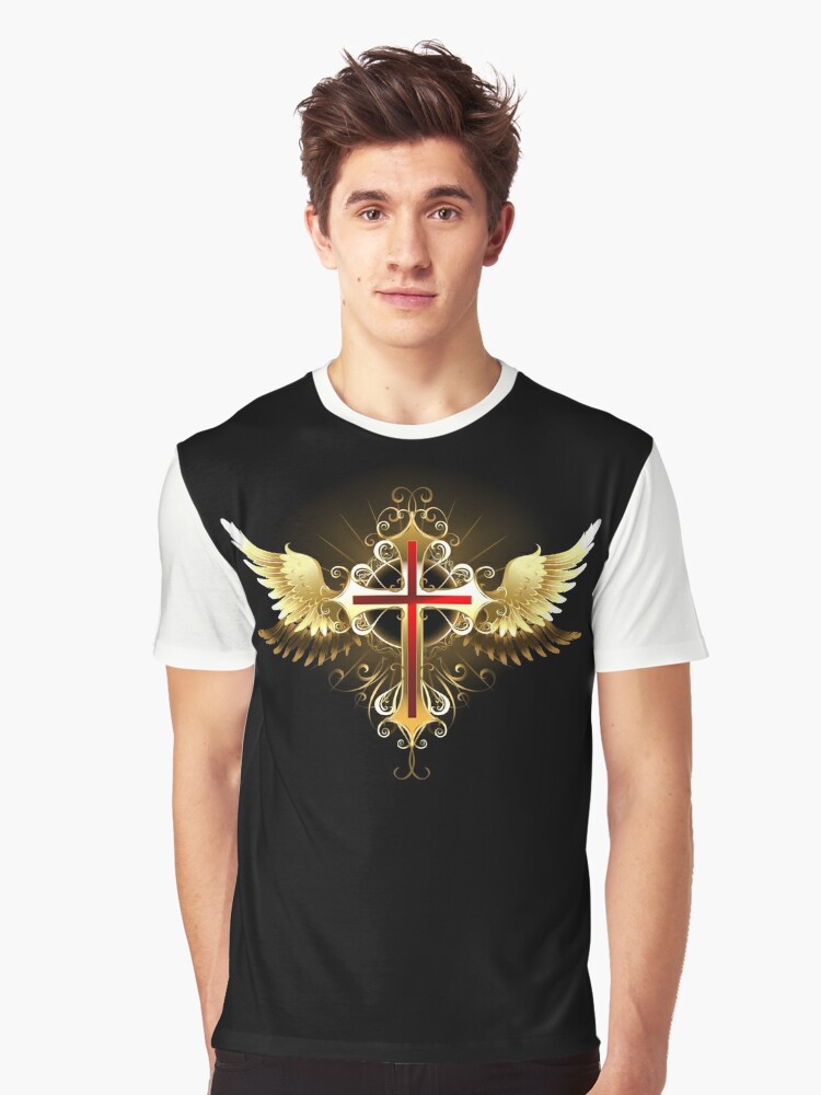 Cross with Golden Wings\