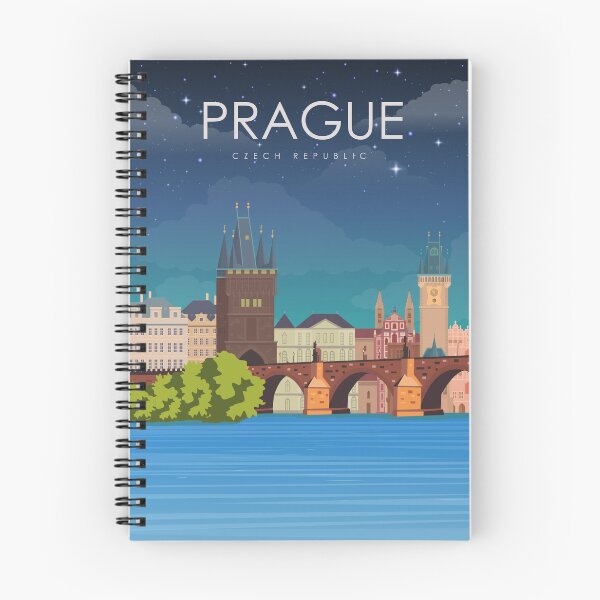 Item preview, Prague Czech Republic Bridge Vintage Minimal Retro Travel Poster designed and sold by Stadify.