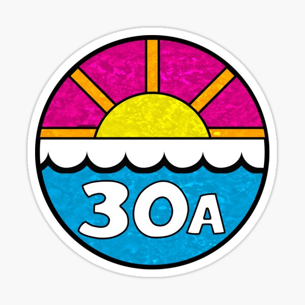 30A FLORIDA EMERALD COAST 30 A BEACH OCEAN VACATION Sticker