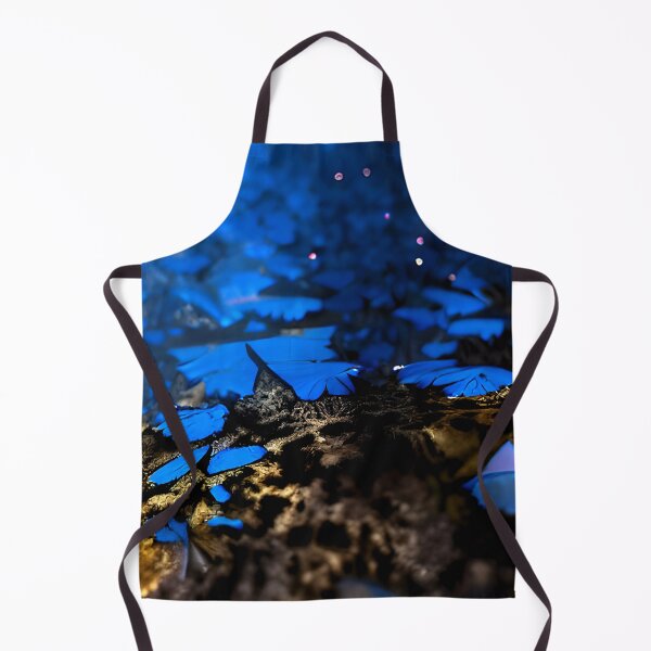 Aperçu de l'œuvre papillon bleu brillant dans la nuit, dans les bois, couleur néon #20 créée et vendue par supeart.