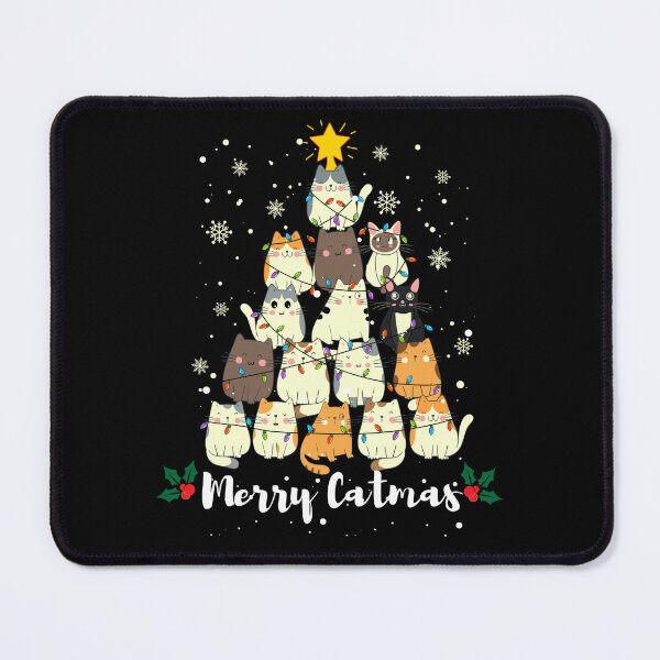 Item preview, merry Catmas Christmas tree designed and sold by DesignsbyMona.