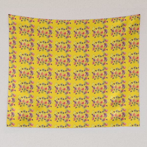 Item preview, Fall Florals 2 (Yellow background) designed and sold by k.d schubach.