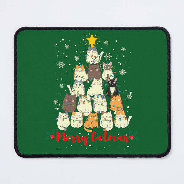 Item preview, merry Catmas Christmas tree designed and sold by DesignsbyMona.