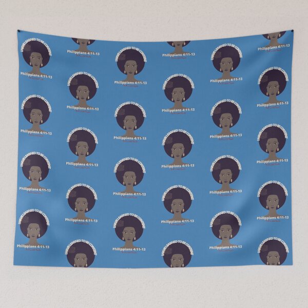Item preview, I Have Learned to be Content KJV - Cornflower designed and sold by TheReporter1.