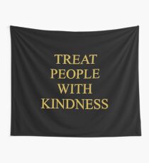 Behandle Menschen mit Freundlichkeit - Gold Wandbehang