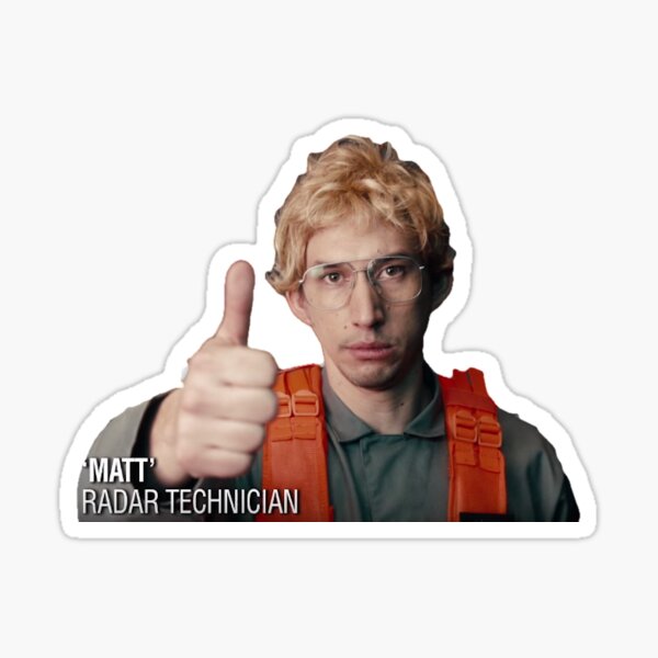 Matt the Radar Technician Sticker