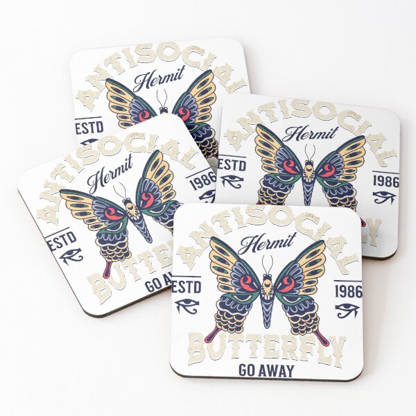 Item preview, Antisocial Butterfly For Sarcastic Introverted Men and Women designed and sold by AntlerAndOak.