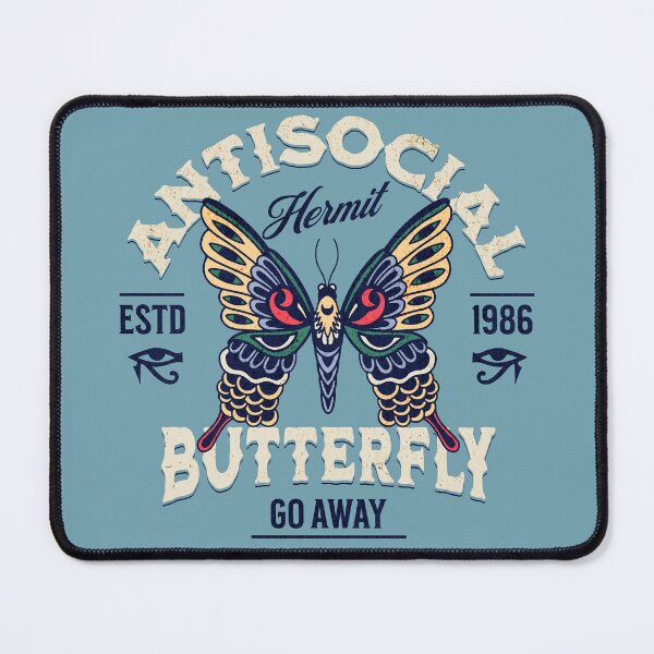 Item preview, Antisocial Butterfly For Sarcastic Introverted Men and Women designed and sold by AntlerAndOak.