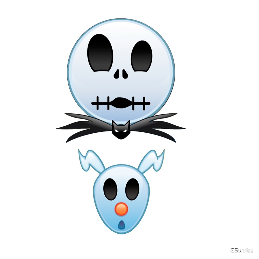 "Jack Skellingtong and Zero Emoji" by GSunrise Redbubble