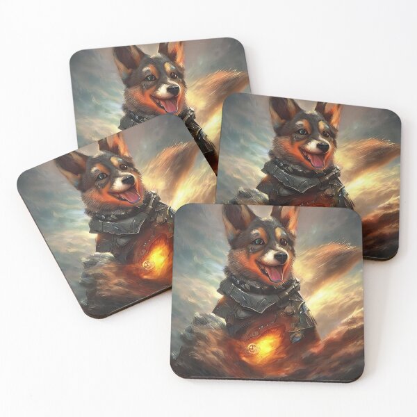 Item preview, AI Generated Art, War Corgi designed and sold by RabbitHoleMI.