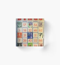 Bingo + Stamps = Mail Art Acrylic Block