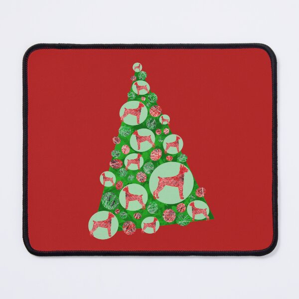Item preview, Doberman Pincher Red Christmas Tree Dog Silhouette designed and sold by AMSonArt.