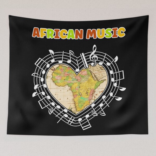 Item preview, African music heart designed and sold by Artbellachi.