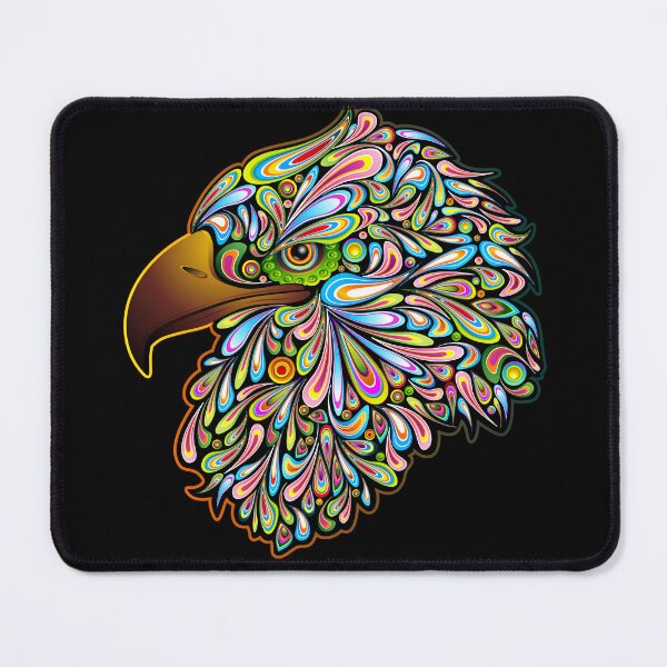 Item preview, Eagle Psychedelic Art Portrait designed and sold by BluedarkArt.