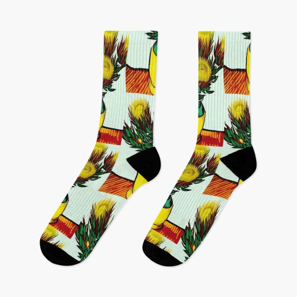 Item preview, Van Gogh protea flowers in a vase (#20) [Create a set!] designed and sold by SolidEarthArt.